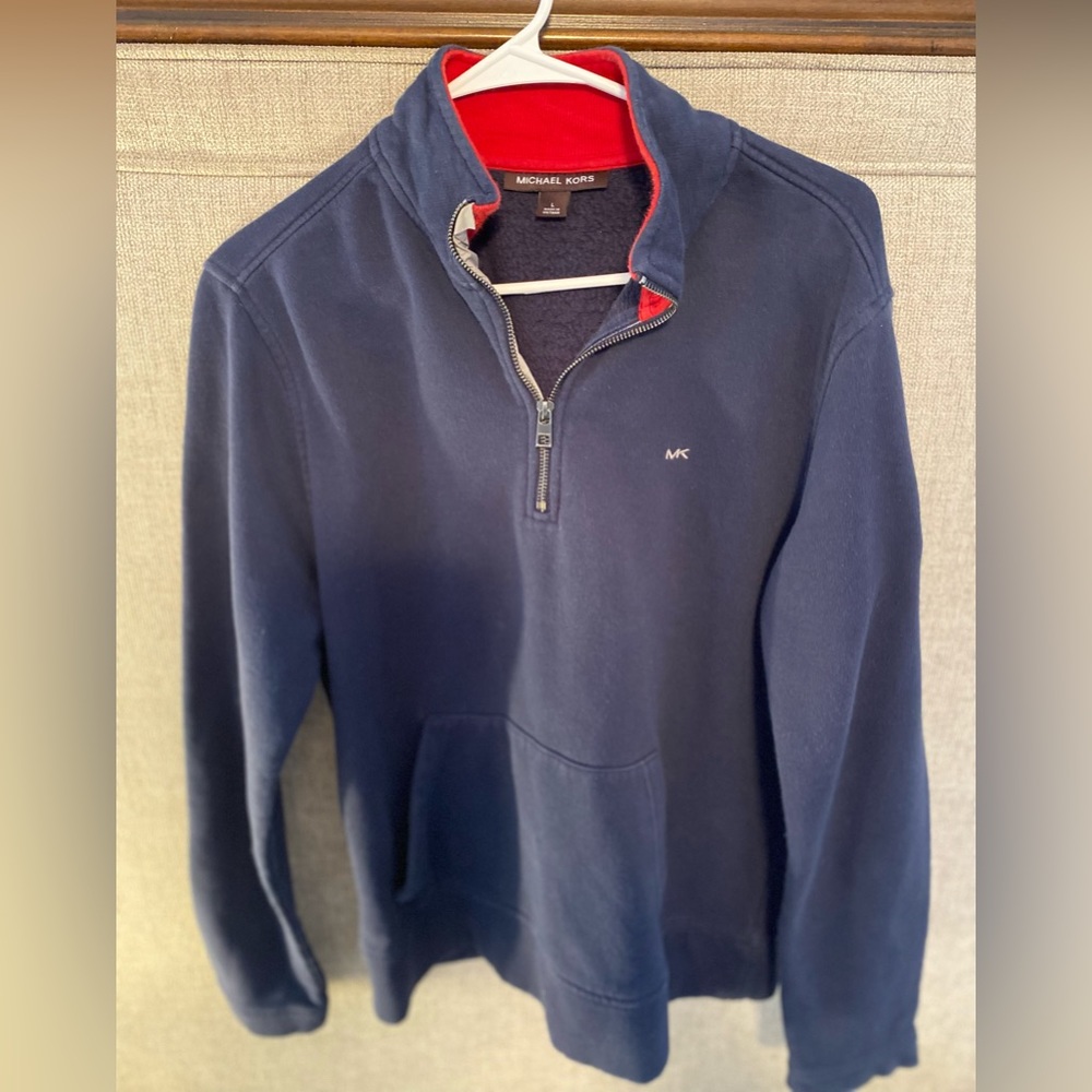 Authentic Michael Kors Mens Navy Blue Pullover